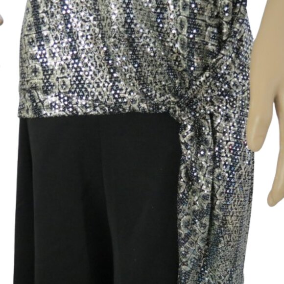 Frank Lyman Design High-Low 3/4 Sleeve Sparkling Top - Picture 6 of 11